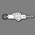 Key Clip W/ Key Ring & Lion's Head (Roaring, Side) Key Tag